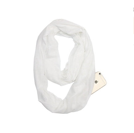 Zipper pocket solid color collar