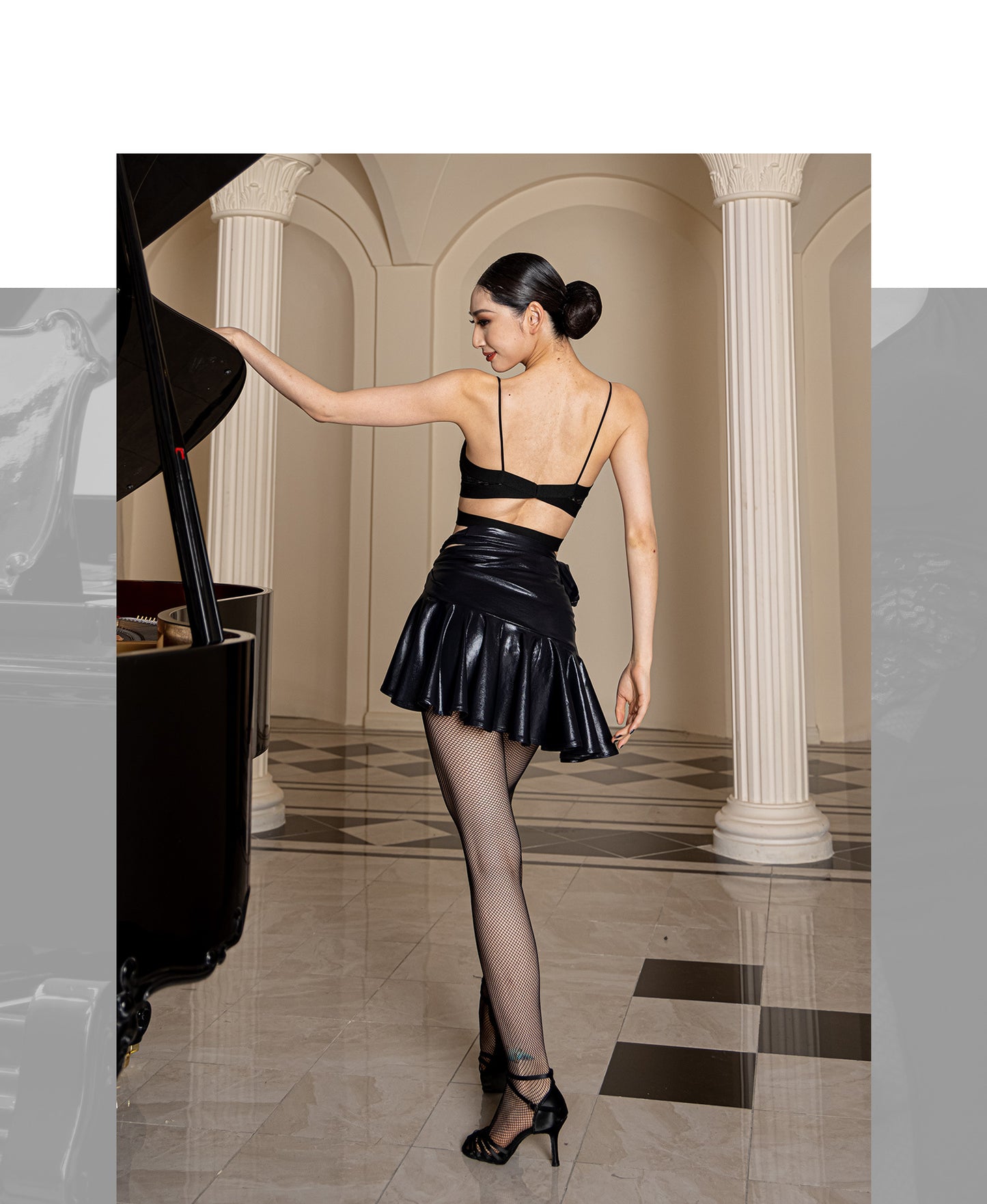 Women's Summer One-piece Lace-up Latin Dance Skirt