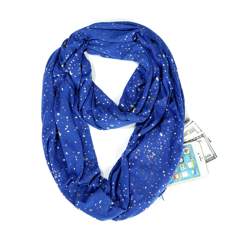 Zip pocket scarf