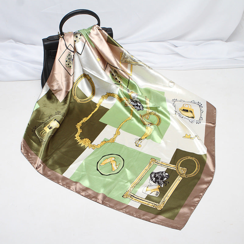 Autumn New Imitation Silk Scarf