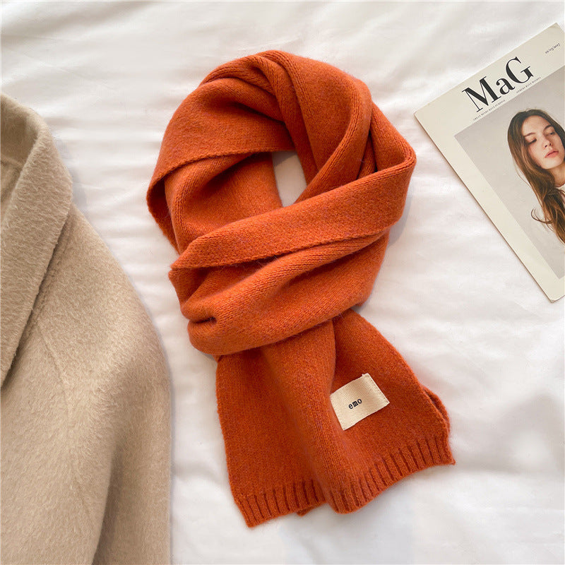 Solid Colour Versatile And Warm Autumnwinter Scarf