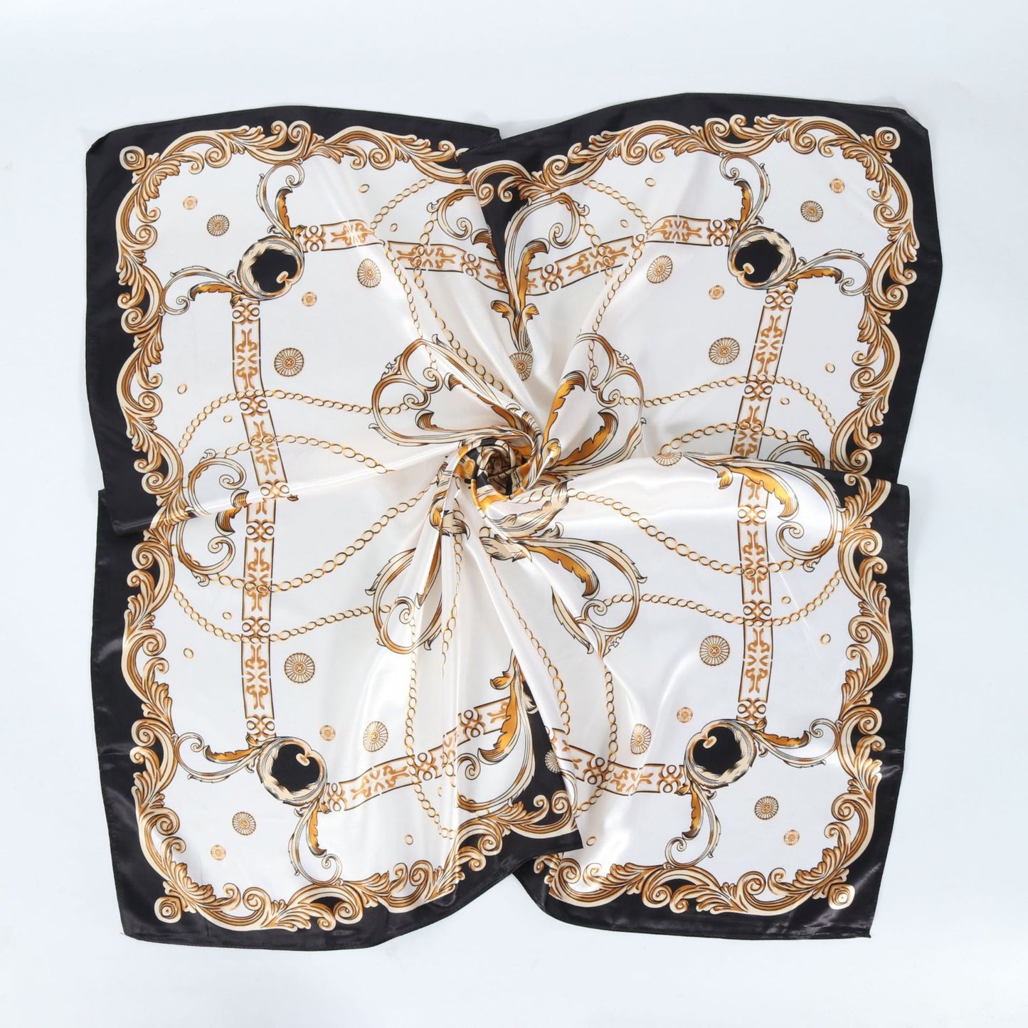Women's Fashion Simple Satin Satin Printed Scarf