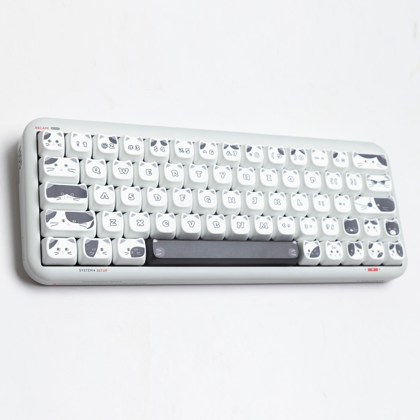 Black And White Kitten Full Set Sublimation Key Cap