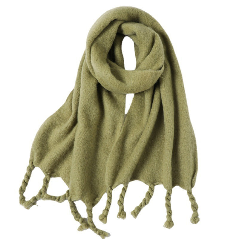 Fashionable Cashmere Scarf With Tassels