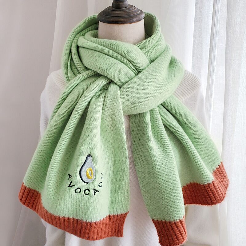 Knitted Scarf In Japanese Autumn And Winter