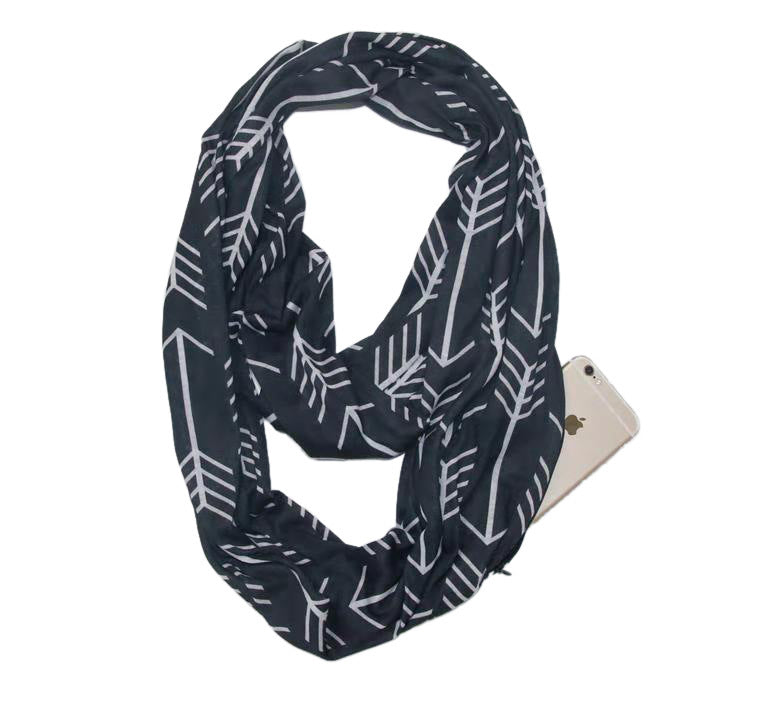 Zipper pocket solid color collar