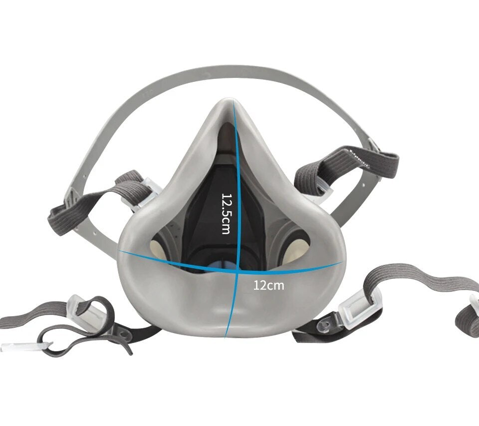Original 6200 Reusable Respirator Half Face Cover Gas Mask With Fog-proof Glasses For Painting Spray Polishing Work Safety Smoke