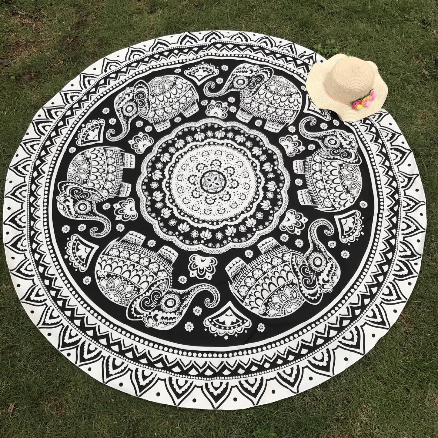 Casual Beach Mat Round Retro Shawl