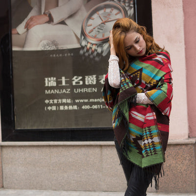 autumn and winter sweater women's cardigan long tassel retro loose wild student sweater women's jacket