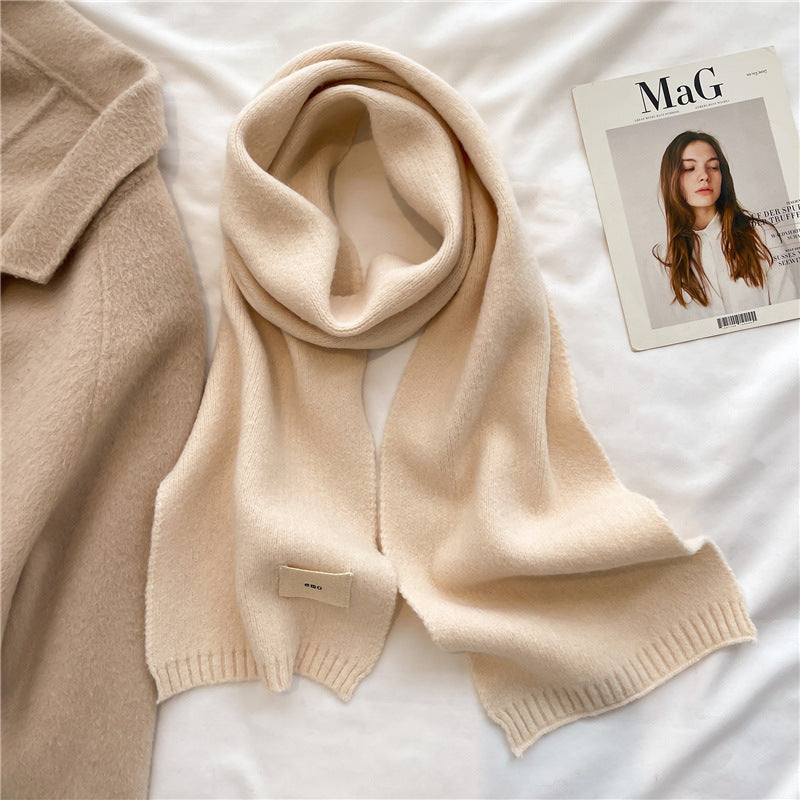 Solid Colour Versatile And Warm Autumnwinter Scarf