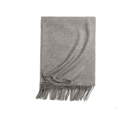 Autumn Winter Women's Solid Color Scarf Men's Plain Shawl Thickened Cloak