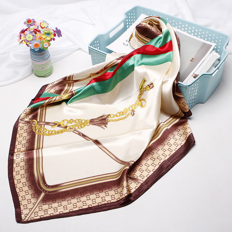 Women's 90cm Silk Like Bib Cashew Print