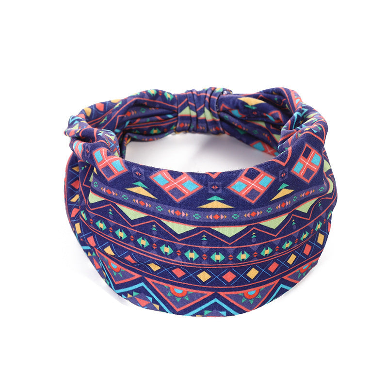 Headscarf African Print Hair Band Elastic Women Sports Yoga Hair Band Wide Brim