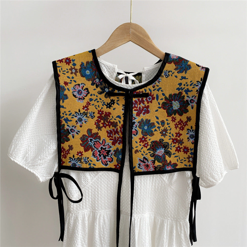 Embroidered Shoulder Scarf Small Shawl Fake Collar