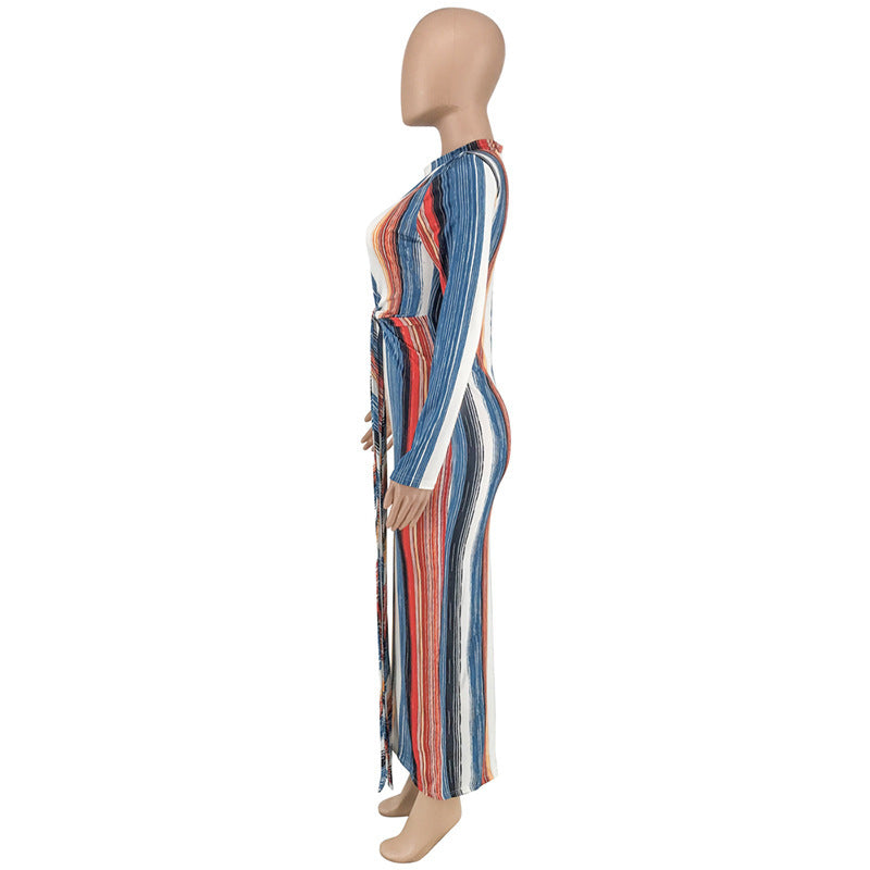 Striped skinny dress