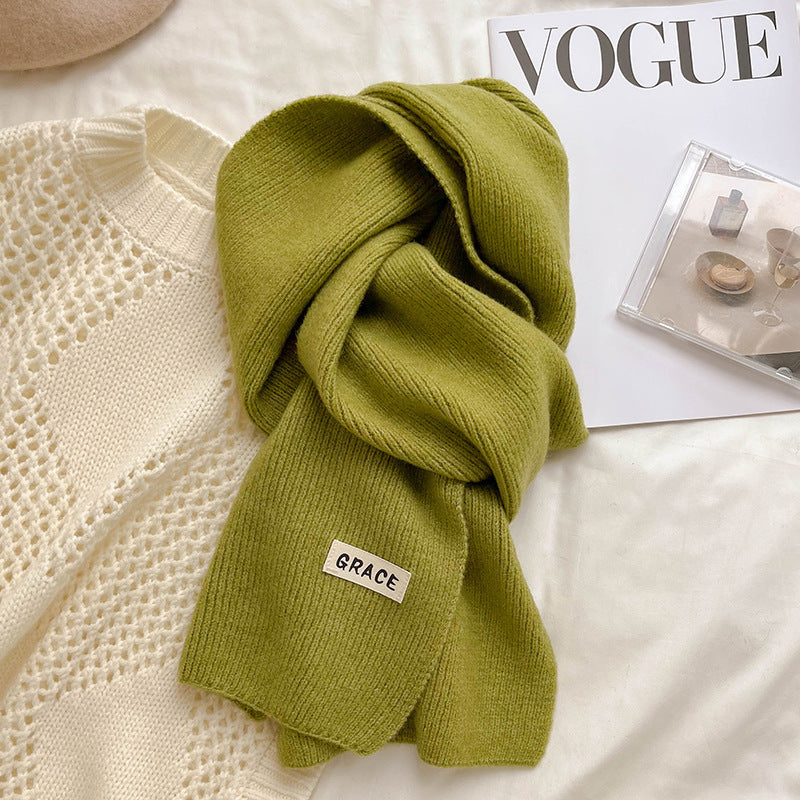 Warm Striped Thickened Student Couple Scarf