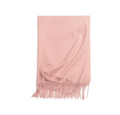 Autumn Winter Women's Solid Color Scarf Men's Plain Shawl Thickened Cloak