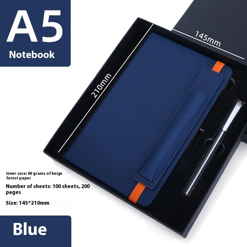 A5 Strap Notebook Pen Insert Leather Surface