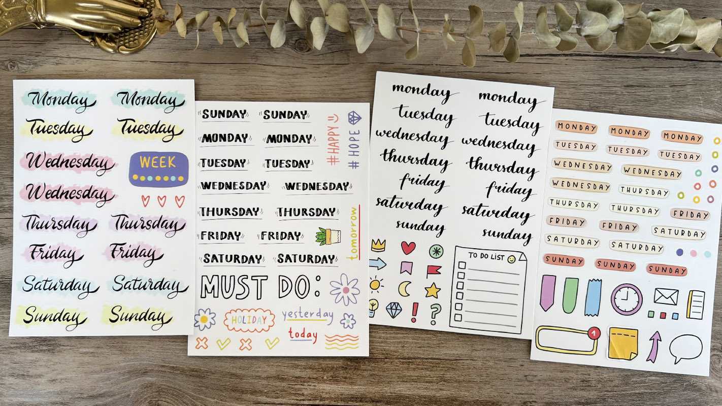 English Letters And Numbers Symbol Label Sticker Material Decoration Stickers
