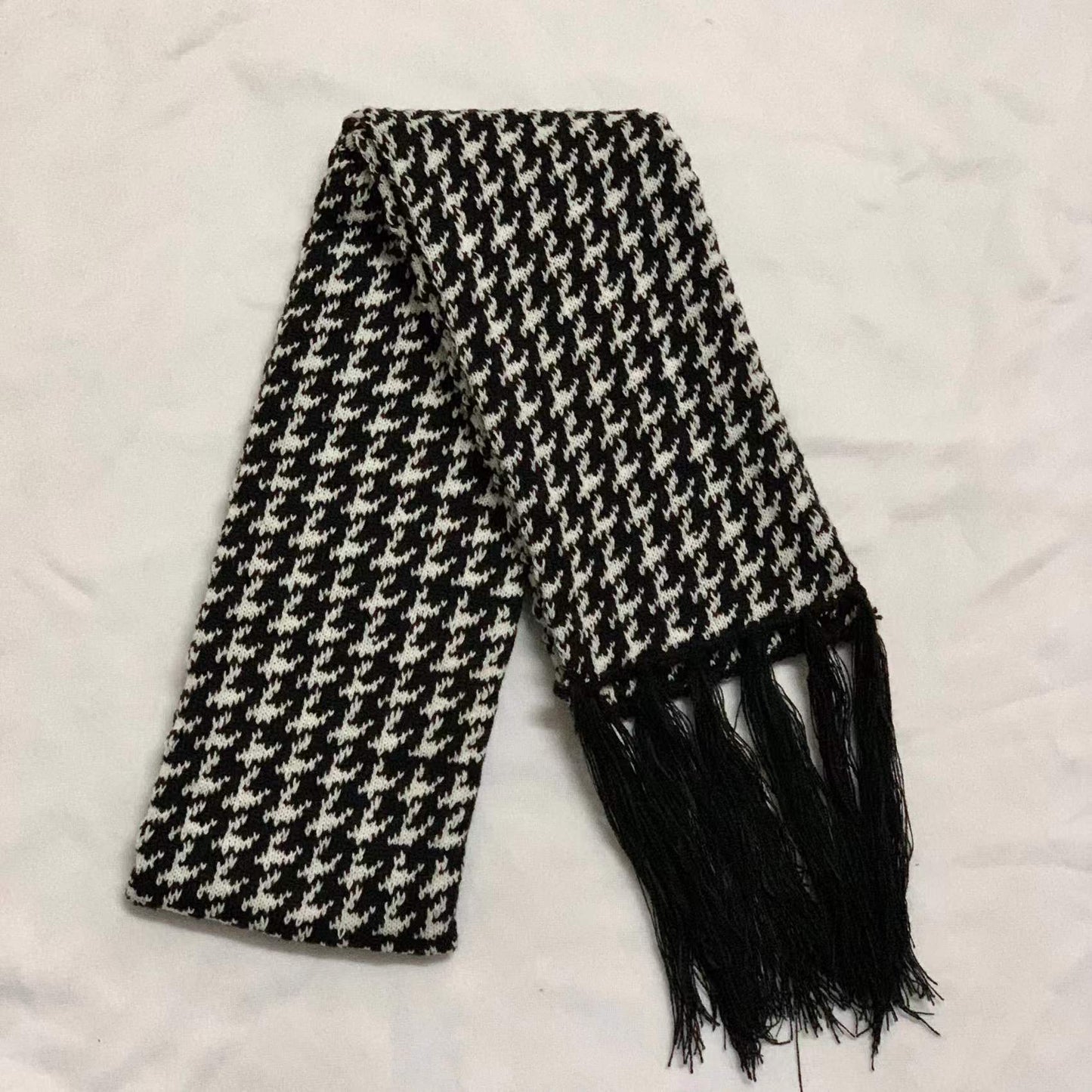 Knitted Jacquard Thickened Warm Casual Skull Scarf