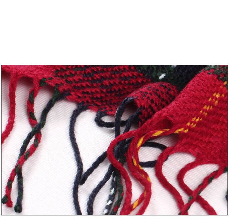 Autumn And Winter Warm British Plaid Tassel Air Conditioning Large Shawl