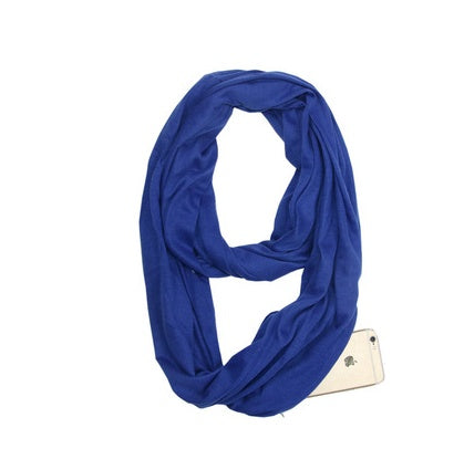Zipper pocket solid color collar