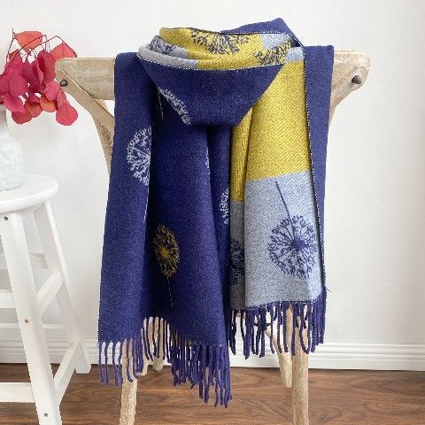 Autumn And Winter Cashmere Dandelion Jacquard Scarf