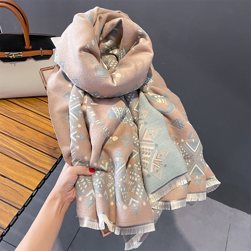 Artificial Cashmere Scarf Female Warm All-matching