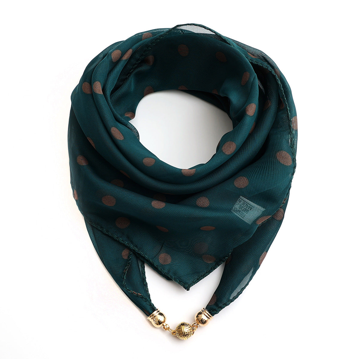 Golden Ball Floral Chiffon Scarf Women's Printed Thin