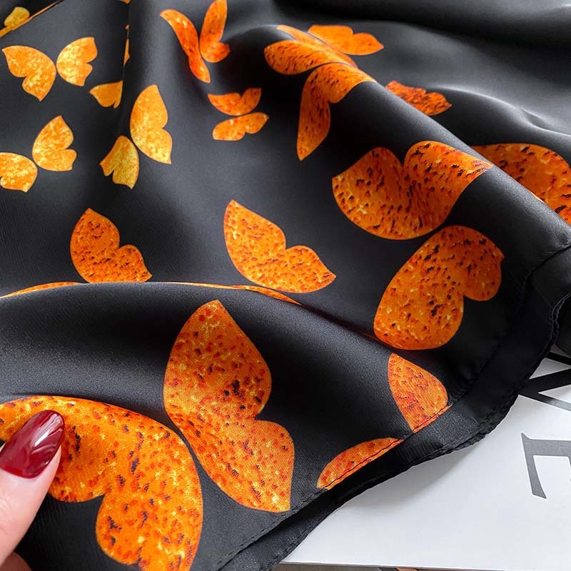 Women's Retro Fashion Decorative Scarf New Silk Satin