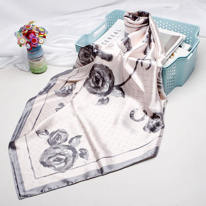 Women's 90cm Silk Like Bib Cashew Print