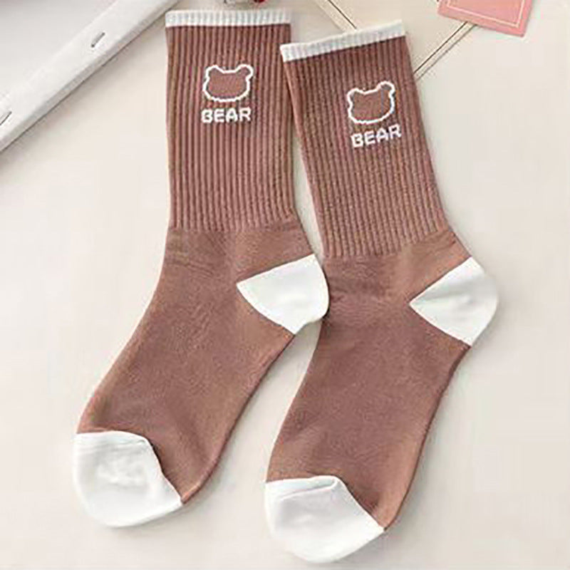 College Style Cartoon Trend Socks
