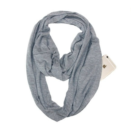 Zipper pocket solid color collar
