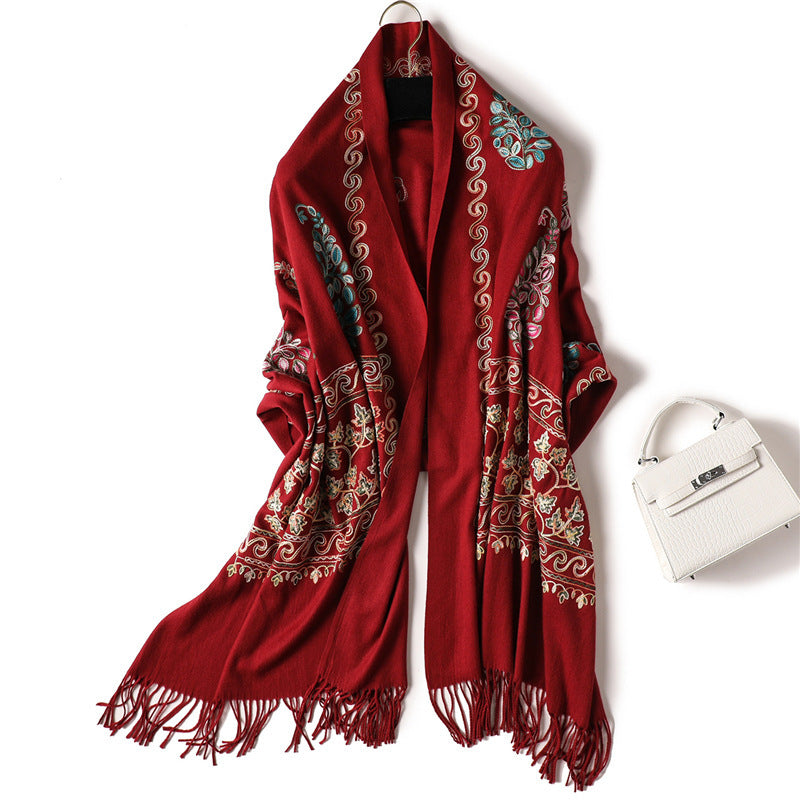 Solid Color Versatile Warm Shawl