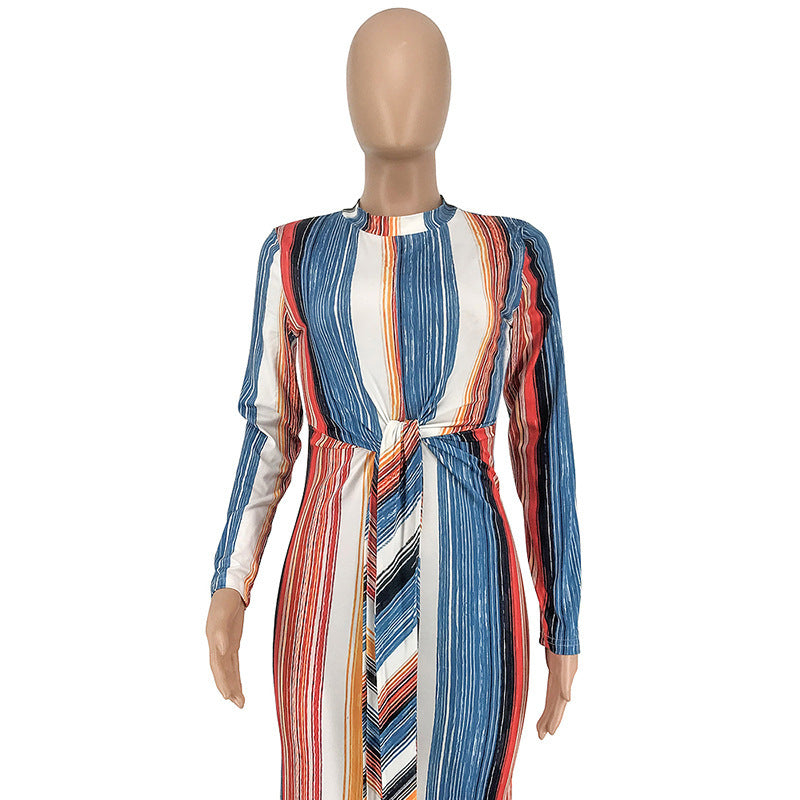 Striped skinny dress