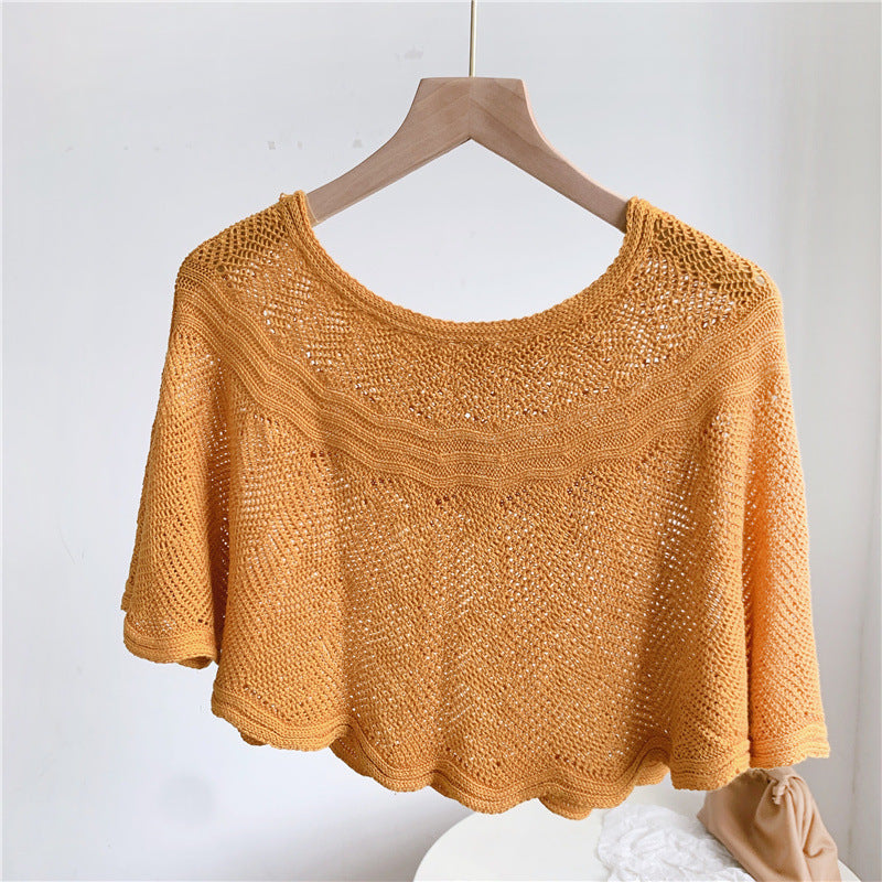 Wool Knitted Shawl With All-match Summer Decoration