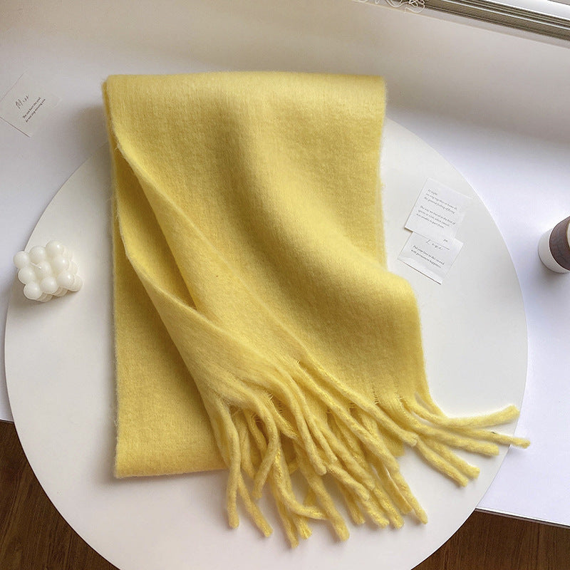Wind Lazy Solid Color Big Napped Warm Scarf