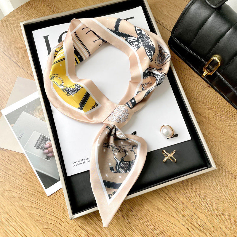 Simple Decorative Oil Painting Ear Scarf