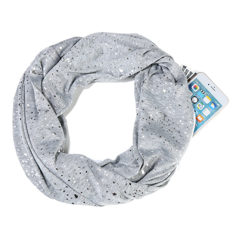 Zip pocket scarf