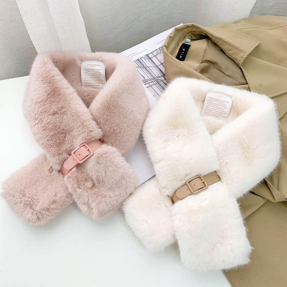 Korean Version Of Warm Fashion Cross Scarf
