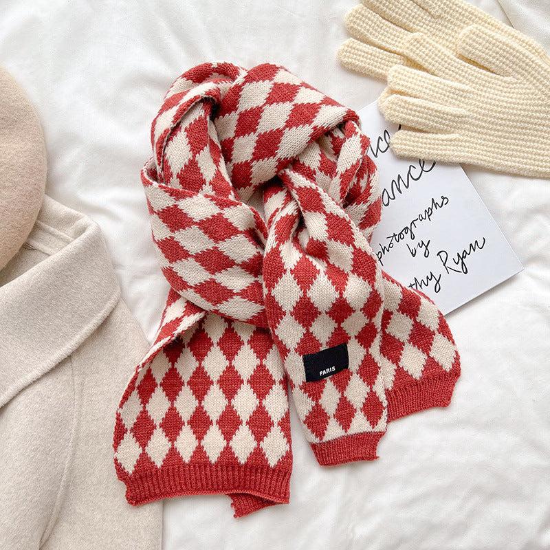 Korean Version Of Warm Long Knitted Wool Scarf