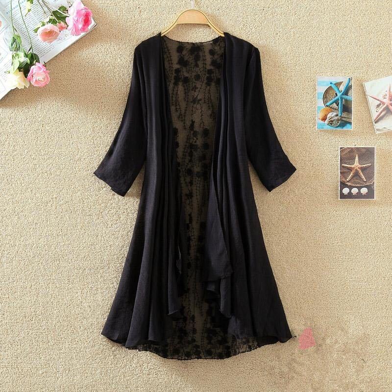 Womens Hollow Loose Loose Sunscreen Air Conditioning Shirt Thin Coat
