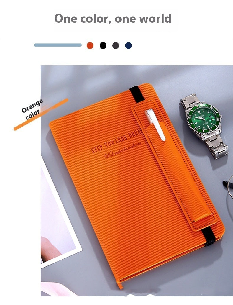 A5 Strap Notebook Pen Insert Leather Surface