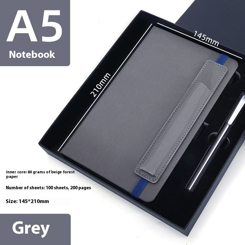 A5 Strap Notebook Pen Insert Leather Surface