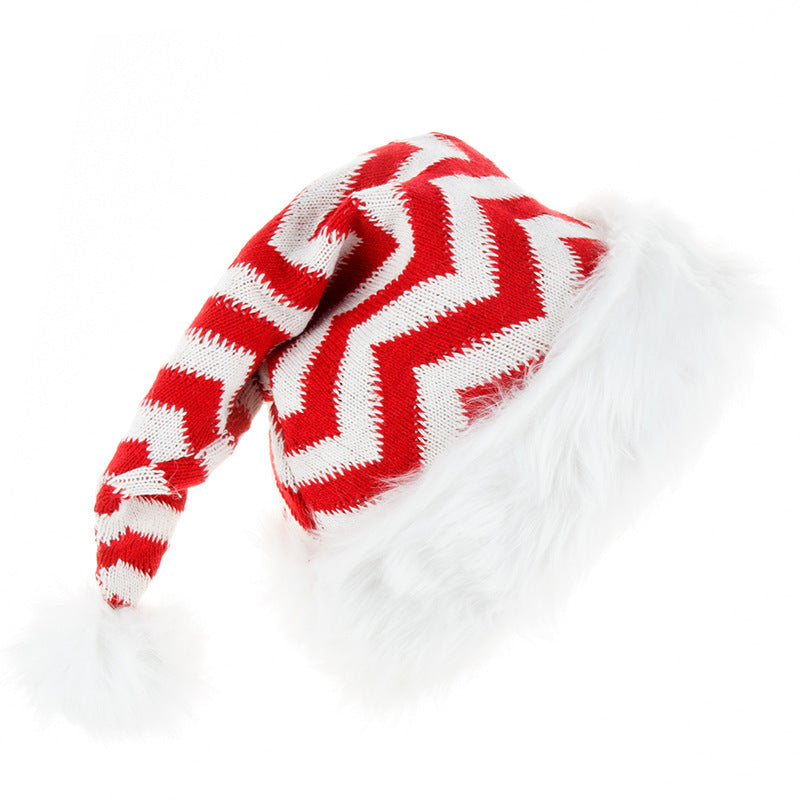 Knitted woolen christmas hat