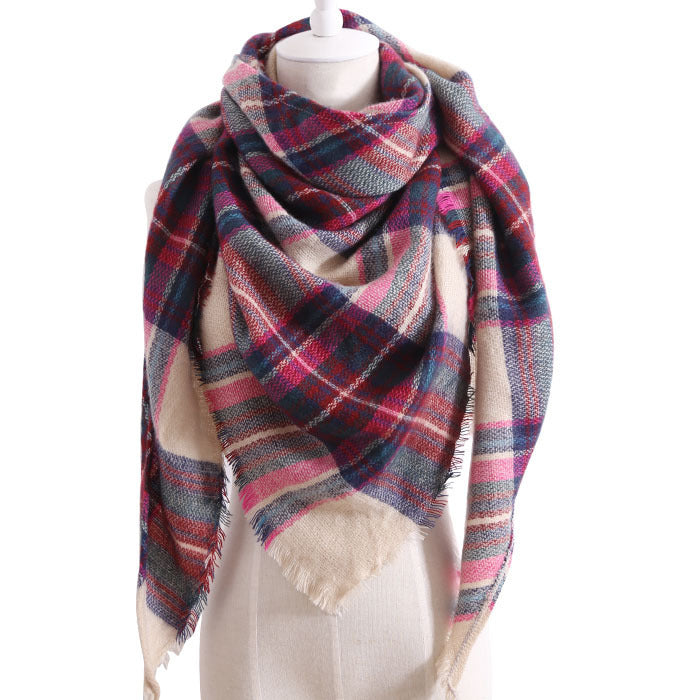 European And American Triangle Cashmere Women's Winter Scarf Shawl