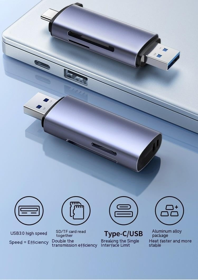 Multi-function In One Large Sd Memory Card Conversion Tf Type-c Computer Card Reader