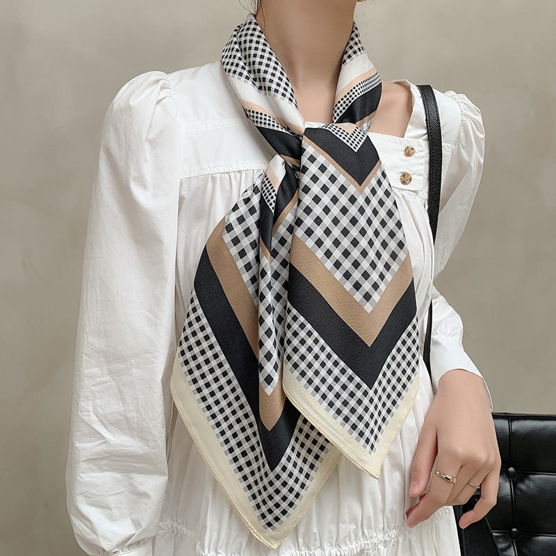 New 90cm Twill Silk Large Square Women's Shawl