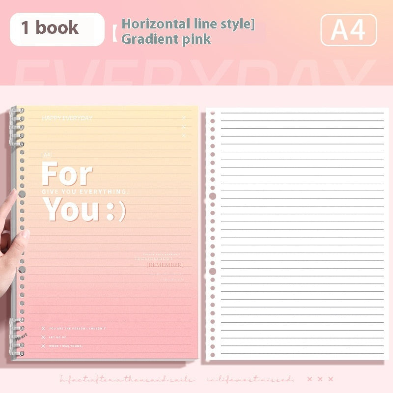Removable Coil Notebook Gradient Notepad