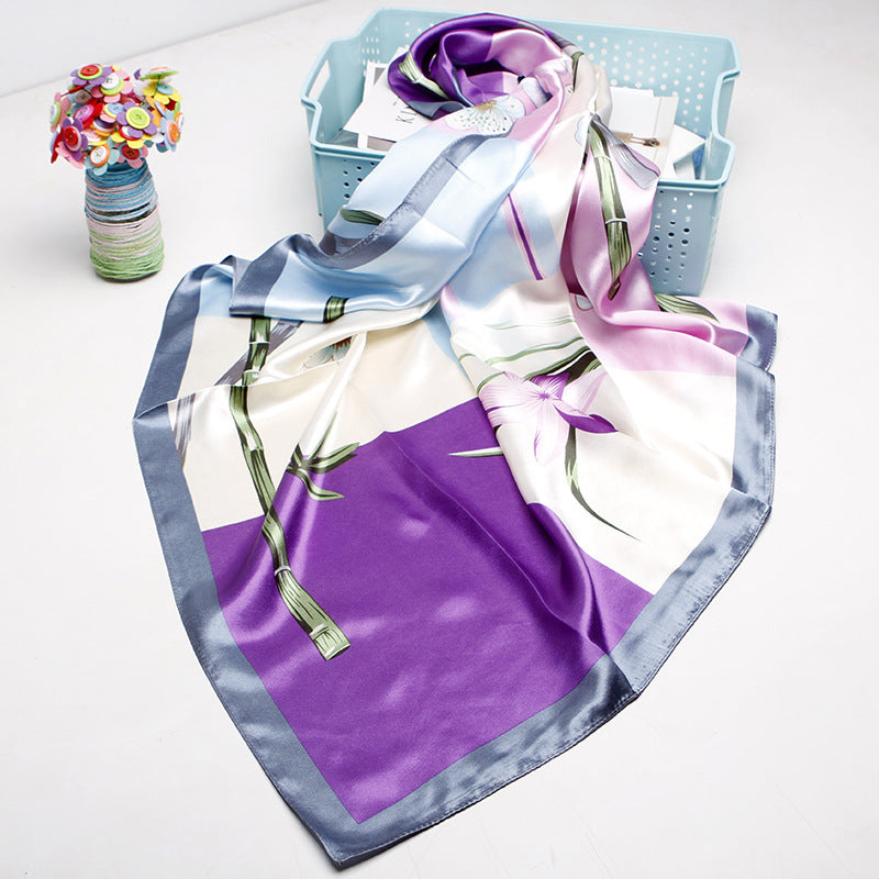 Women's 90cm Silk Like Bib Cashew Print